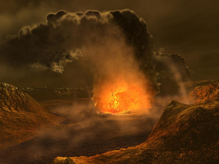 Vulkanische Aktivität auf der Venusoberfläche © Spitz Creative Media